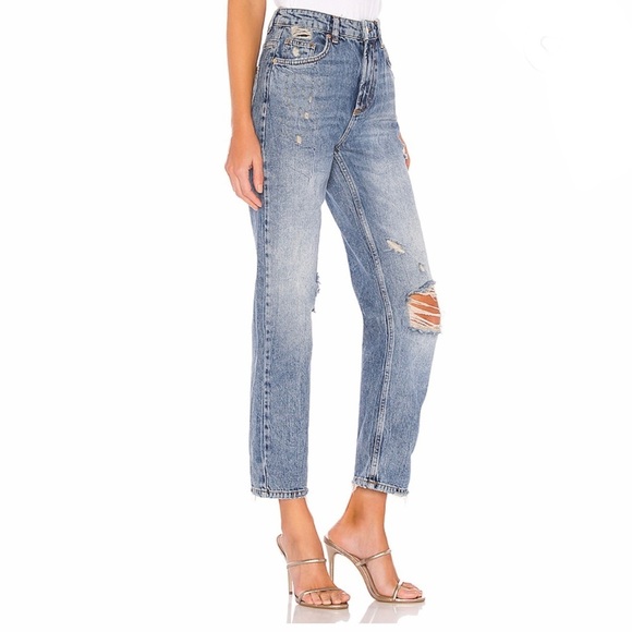 Free People Dakota Straight Leg Jean in Indigo Blue - Picture 3 of 9
